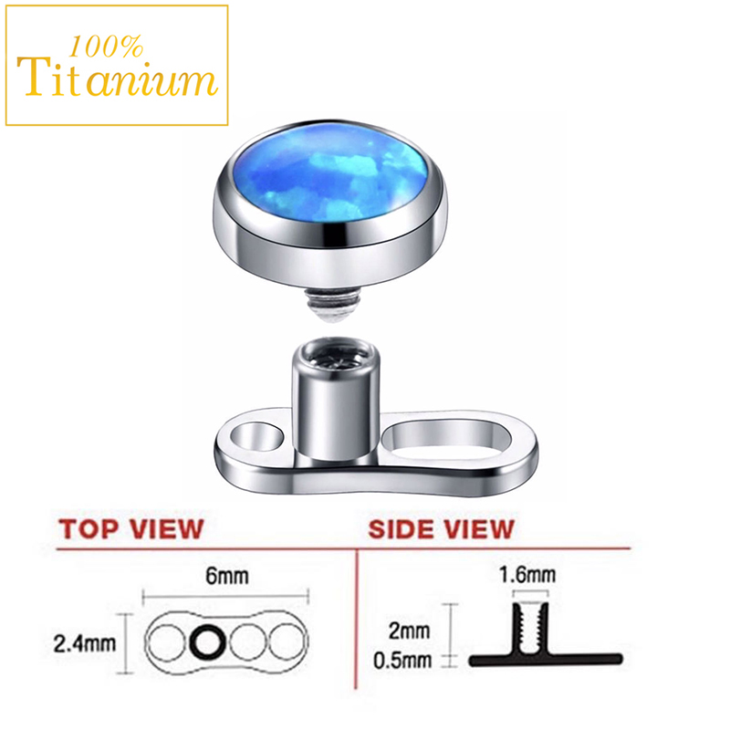 1Pcs Opal Micro Dermal Piercin – Dermal Anchor Top Bewertung und Preis