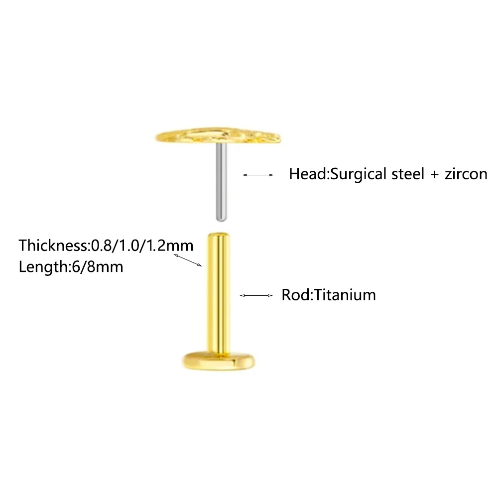 ASTM F-136 Titan Labret Pierci – Body Jewelry Threadless Bewertung und Preis